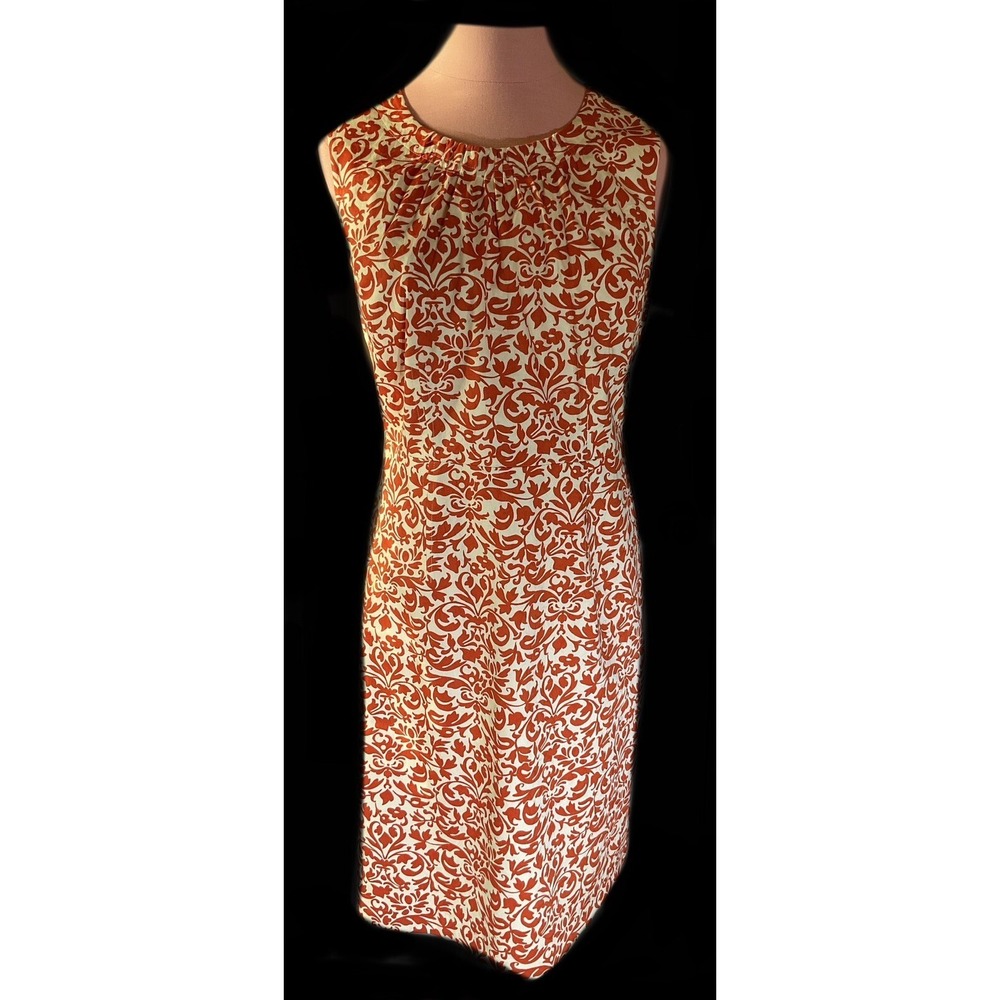 Banana Republic‎ Sheath Dress Size 8  Gathered Knee Lengt  Crew Neck RN#54023